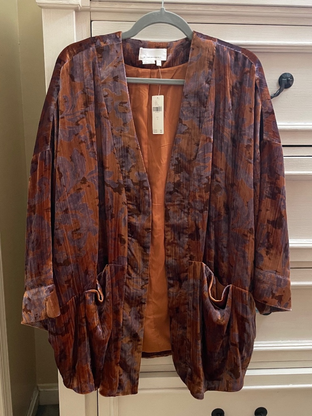Anthropologie Velvet Cardigan